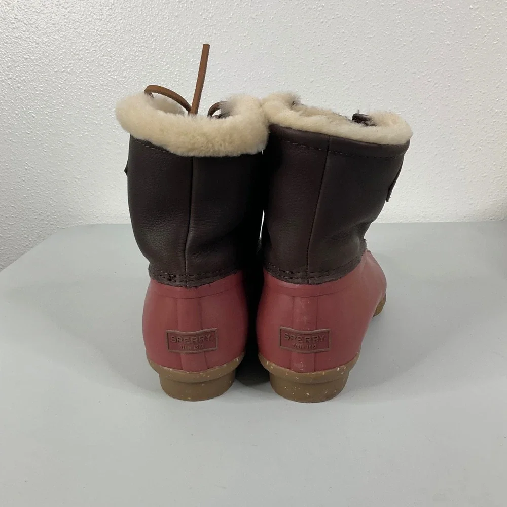 Sperry Pink Rubber‎ Boots Size 8